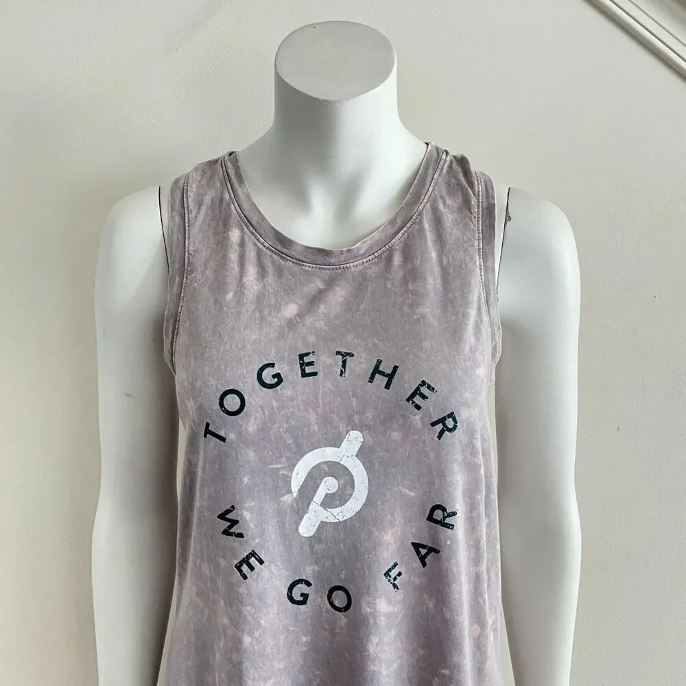 Peloton Flow Racer Tank Washed Silver Racerback M - Picture 5 of 10
